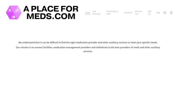 Screenshot of aplaceformeds.com