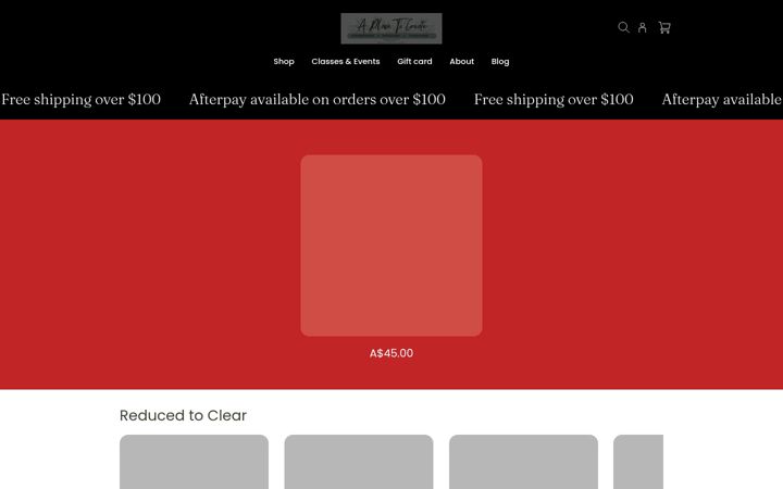 Screenshot of aplacetocreate.com.au