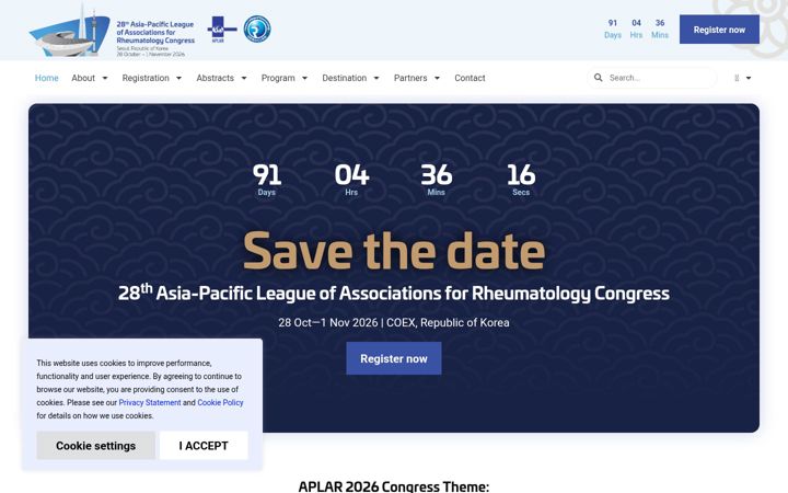 Screenshot of aplarcongress.com