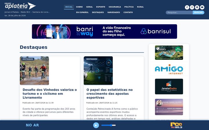 Screenshot of aplateia.com.br