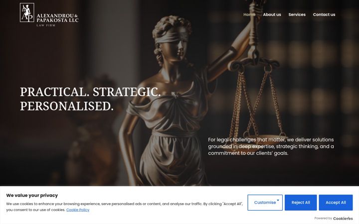 Screenshot of aplawfirm.cy