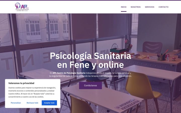 Screenshot of aplcentrodepsicologiasanitaria.es