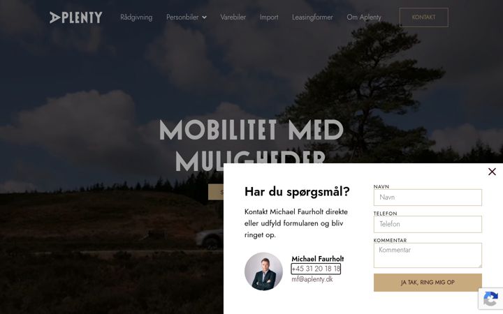 Screenshot of aplenty.dk