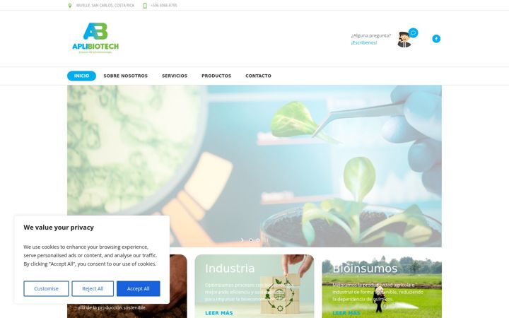 Ekrano kopija aplibiotechcr.com