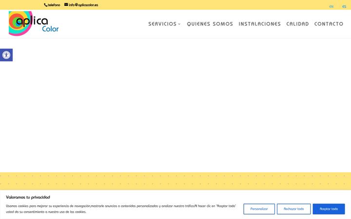Screenshot of aplicacolor.es