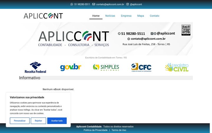 Screenshot of apliccont.com.br
