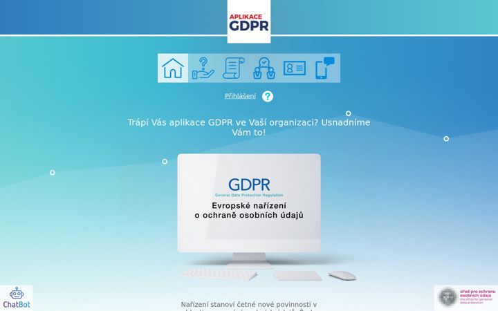 Screenshot of aplikacegdpr.cz