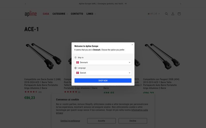 Screenshot of apline.it