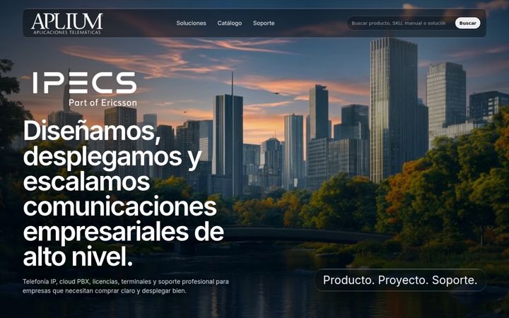 Screenshot of aplium-ericssonlg.com