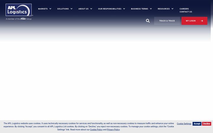 Screenshot of apllogistics.com