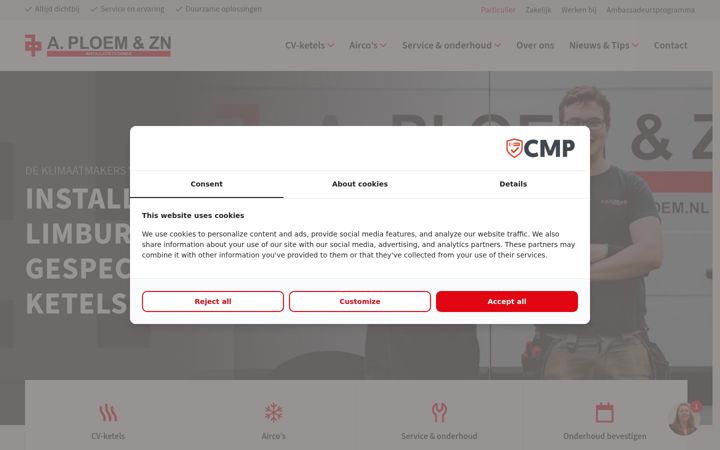 Screenshot of aploem.nl