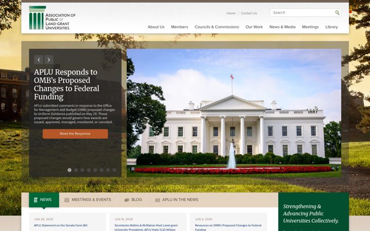 Screenshot of aplu.org