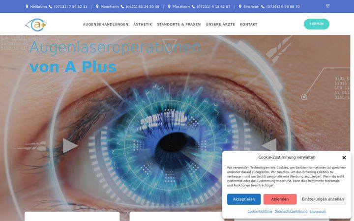 Screenshot of aplus-arzt.de