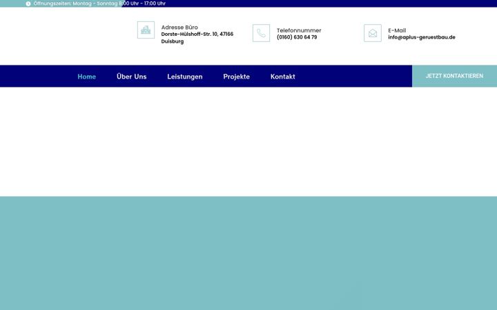 Screenshot of aplus-geruestbau.de