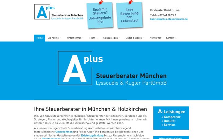 Screenshot of aplus-steuerberater.de