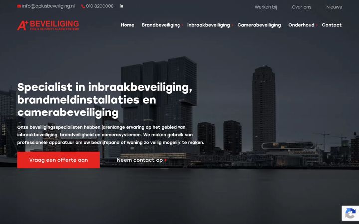 Screenshot ta' aplusbeveiliging.nl
