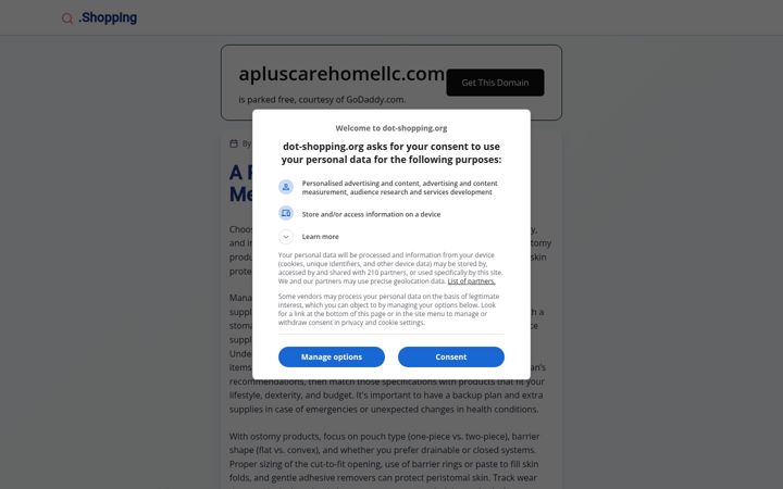 Screenshot di apluscarehomellc.com