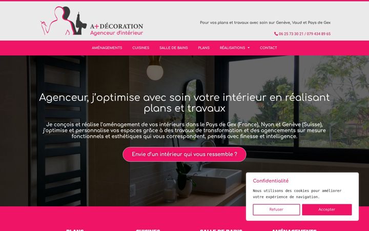 Screenshot of aplusdecoration.com