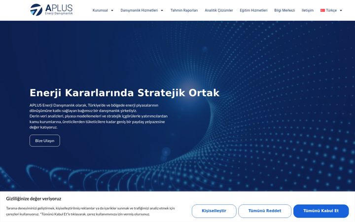 Skærmbillede af aplusenerji.com.tr