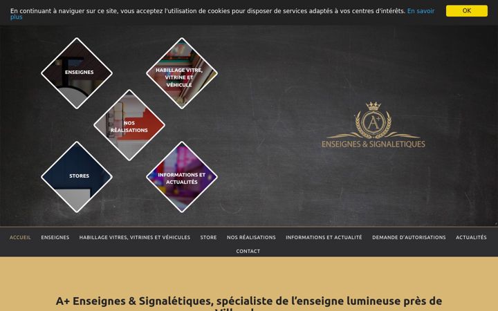 Screenshot of aplusenseignes.com