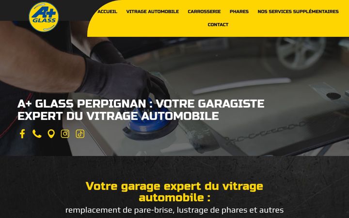 Screenshot of aplusglass66.fr