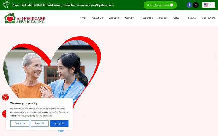 Zrzut ekranu aplushomecareca.com