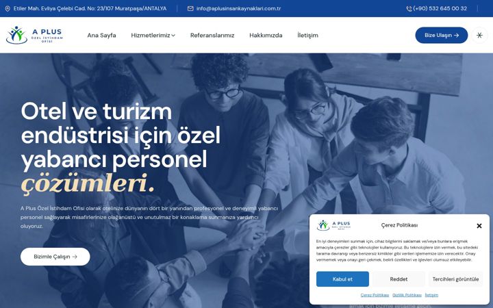 Skærmbillede af aplusinsankaynaklari.com.tr