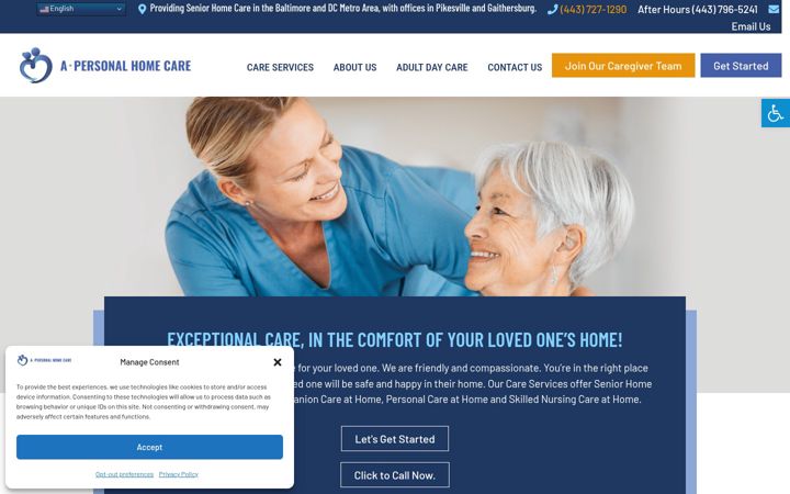 Zrzut ekranu apluspersonalhomecare.com