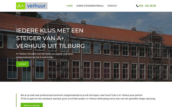 Zrzut ekranu aplusverhuur.nl