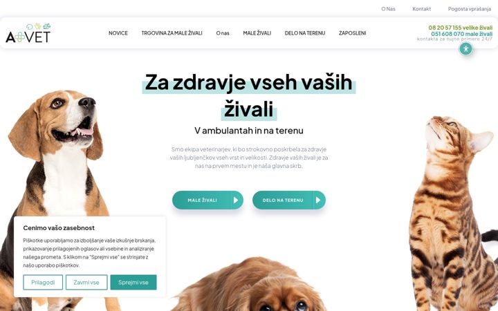 Screenshot ta' aplusvet.si
