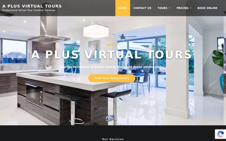Zrzut ekranu aplusvirtualtours.com