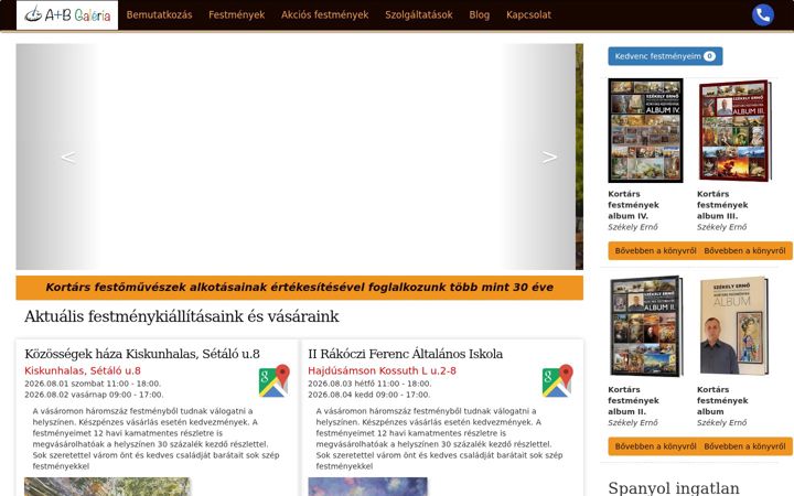 Screenshot of apluszbgaleria.hu
