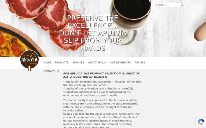 Screenshot of apluviacooking.com