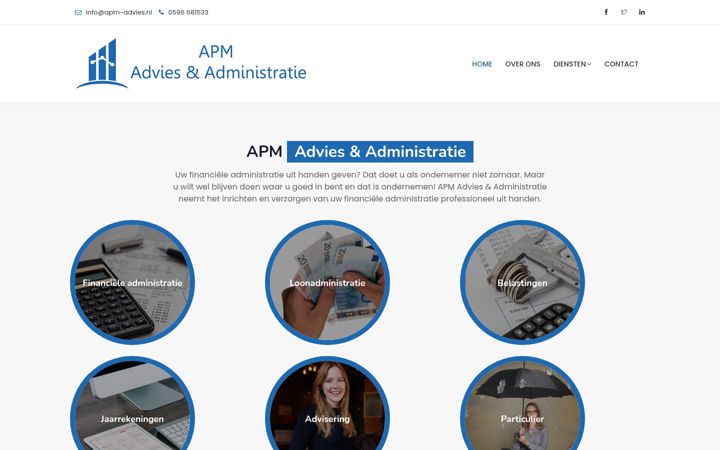 Screenshot of apm-advies.nl