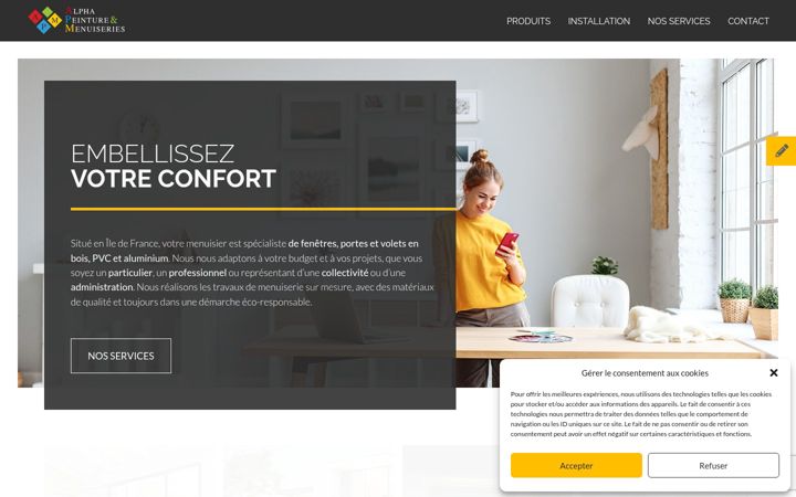 Screenshot of apm-menuiseries.com