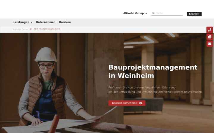 Screenshot of apm-projektmanagement.com