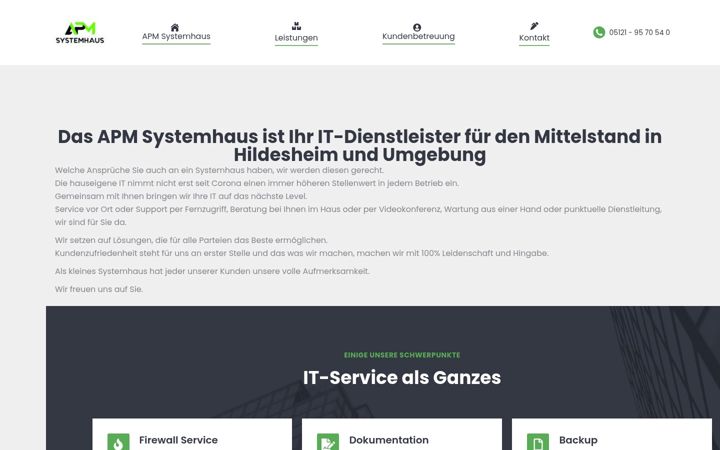 Captură de ecran a apm-systemhaus.de