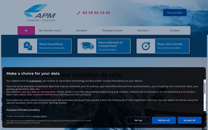 Screenshot von apm-transports.fr