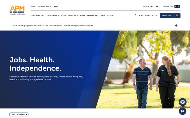 Screenshot of apm.net.au