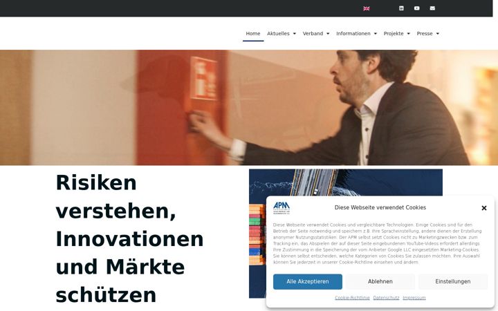 Screenshot von apm.net