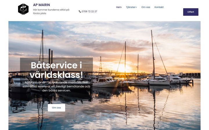 Screenshot of apmarin.se