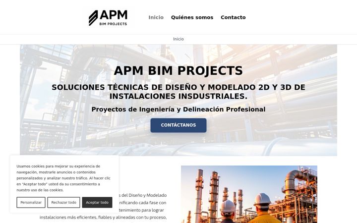 Snimka zaslona za apmbimprojects.com