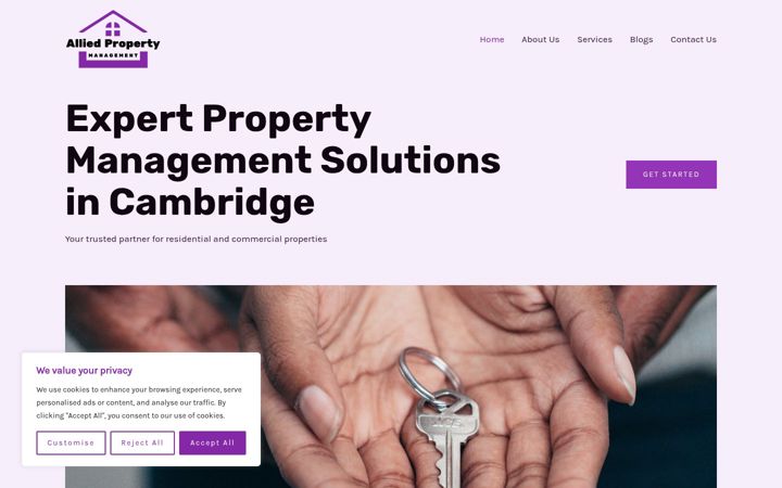 Screenshot of apmcambridge.co.uk
