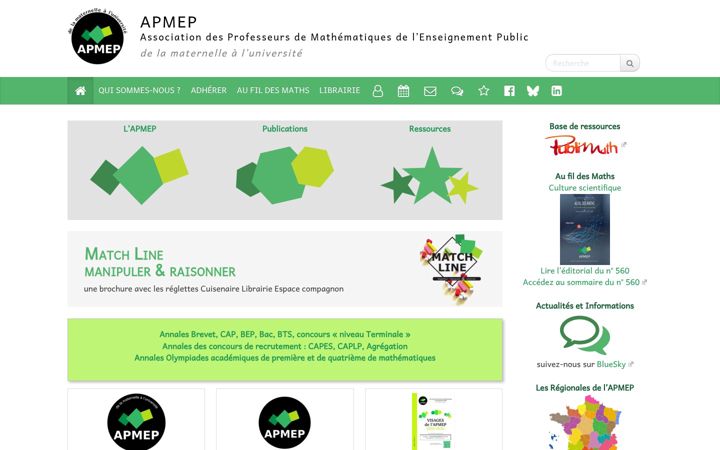 Screenshot of apmep.fr