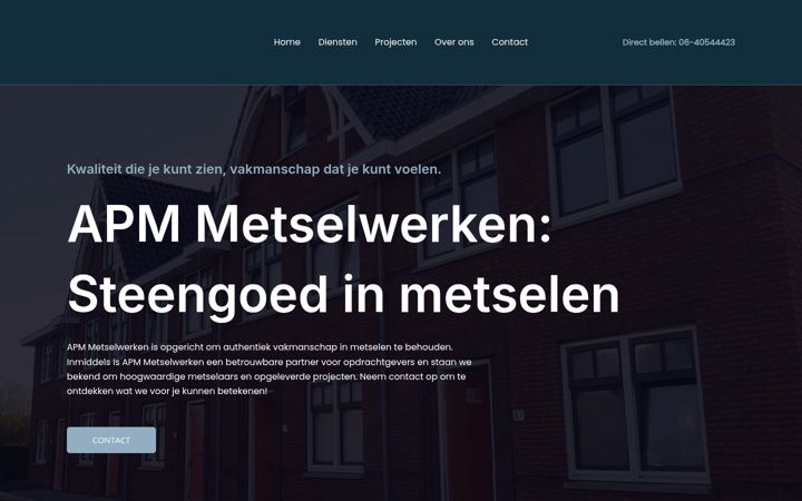Screenshot of apmmetselwerken.nl