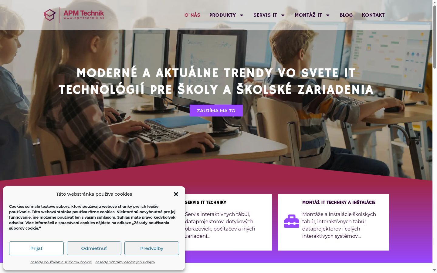Snímka obrazovky banera súhlasu zobrazeného pred akoukoľvek interakciou