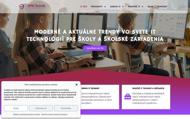 Skjámynd af apmtechnik.sk