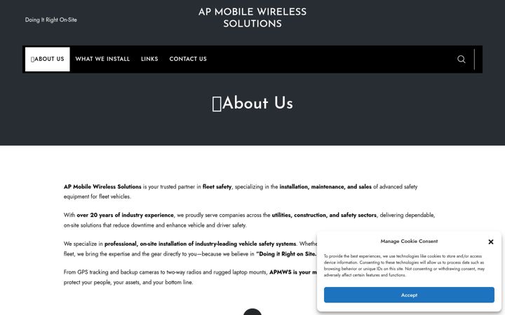 Screenshot of apmws.com