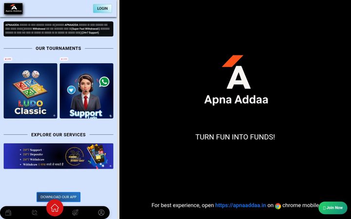 Screenshot of apnaaddaa.in