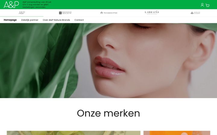 Screenshot of apnaturebrands.nl